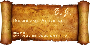 Besenczky Julianna névjegykártya